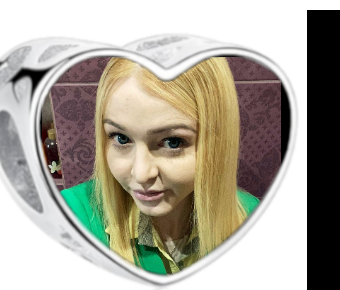 Charms • Zawieszka ze zdjęciem i grawerem • Serce ażurowe 1
