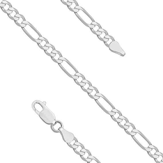 Srebrny łańcuszek diamentowany Figaro płaskie 50 cm FUGIEX120R/50 2