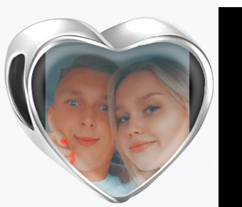 Charms • Zawieszka ze zdjęciem i grawerem • Serce 2