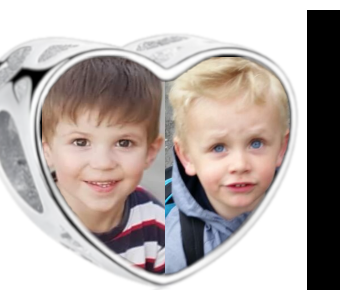 Charms • Zawieszka ze zdjęciem i grawerem • Serce ażurowe 2