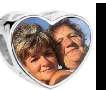 Charms • Zawieszka ze zdjęciem i grawerem • Serce ażurowe 2