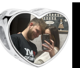 Charms • Zawieszka ze zdjęciem i grawerem • Serce ażurowe 1