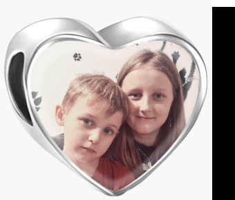 Charms • Zawieszka ze zdjęciem • Serce • Białe cyrkonie 1