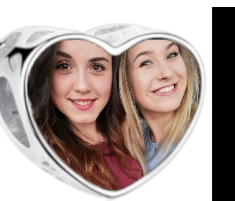 Charms • Zawieszka ze zdjęciem i grawerem • Serce ażurowe 2