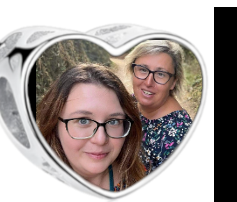 Charms • Zawieszka ze zdjęciem • Serce • Granatowa cyrkonia 2