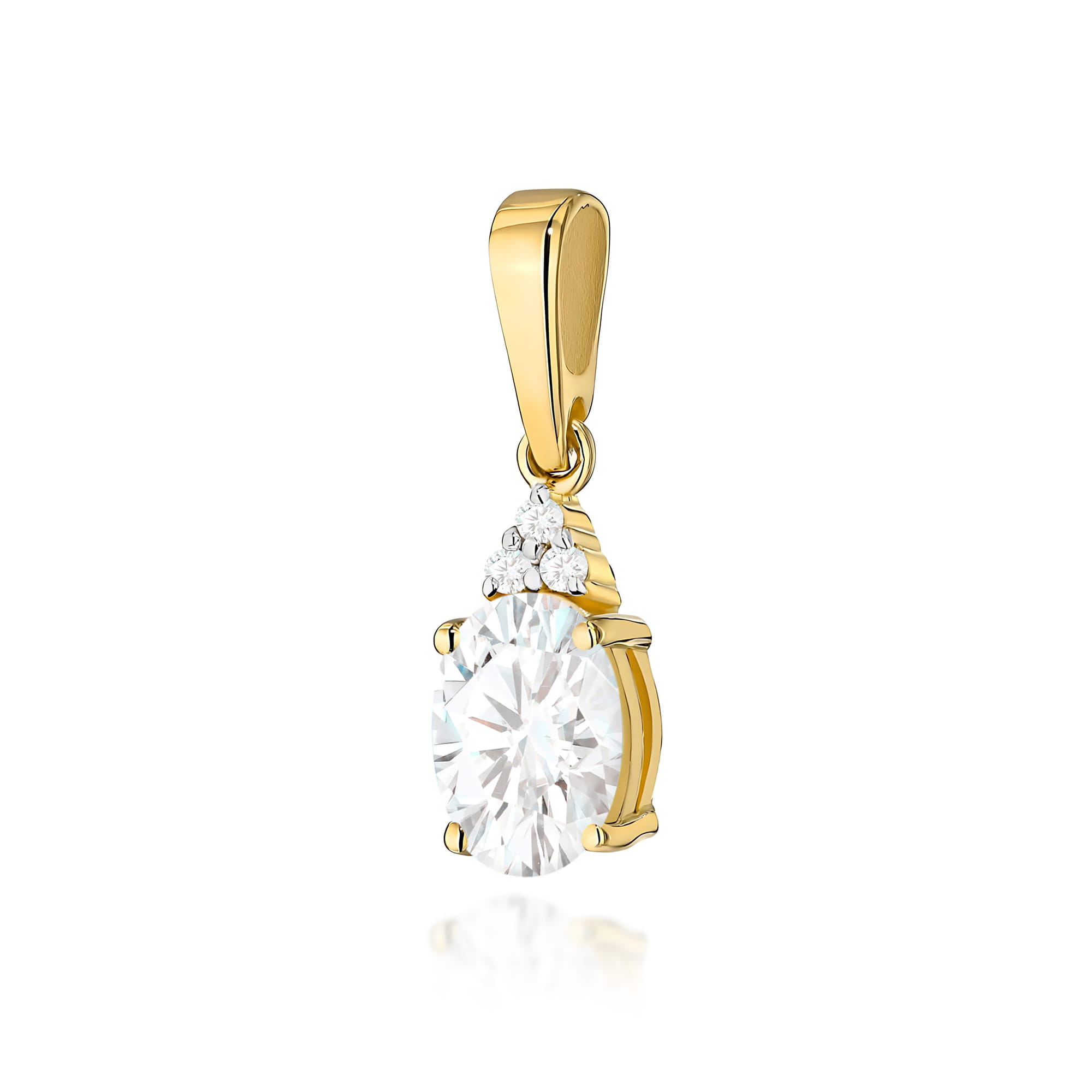 Zawieszka z żółtego złota z diamentami laboratoryjnymi FZ308-585-LD0.73 3