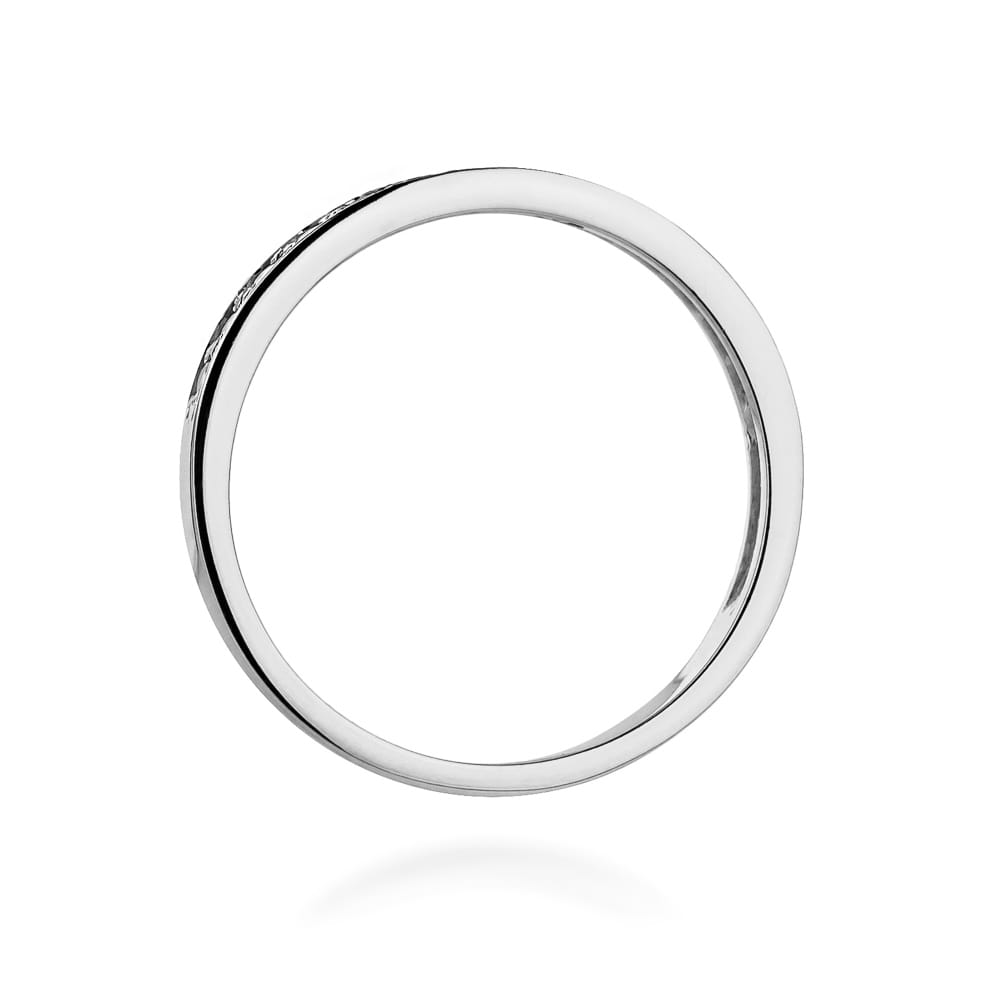 Pierścionek obrączka z białego złota z brylantami 0.20ct 1