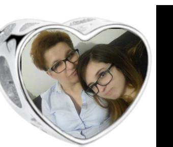 Charms • Zawieszka ze zdjęciem i grawerem • Serce ażurowe 2