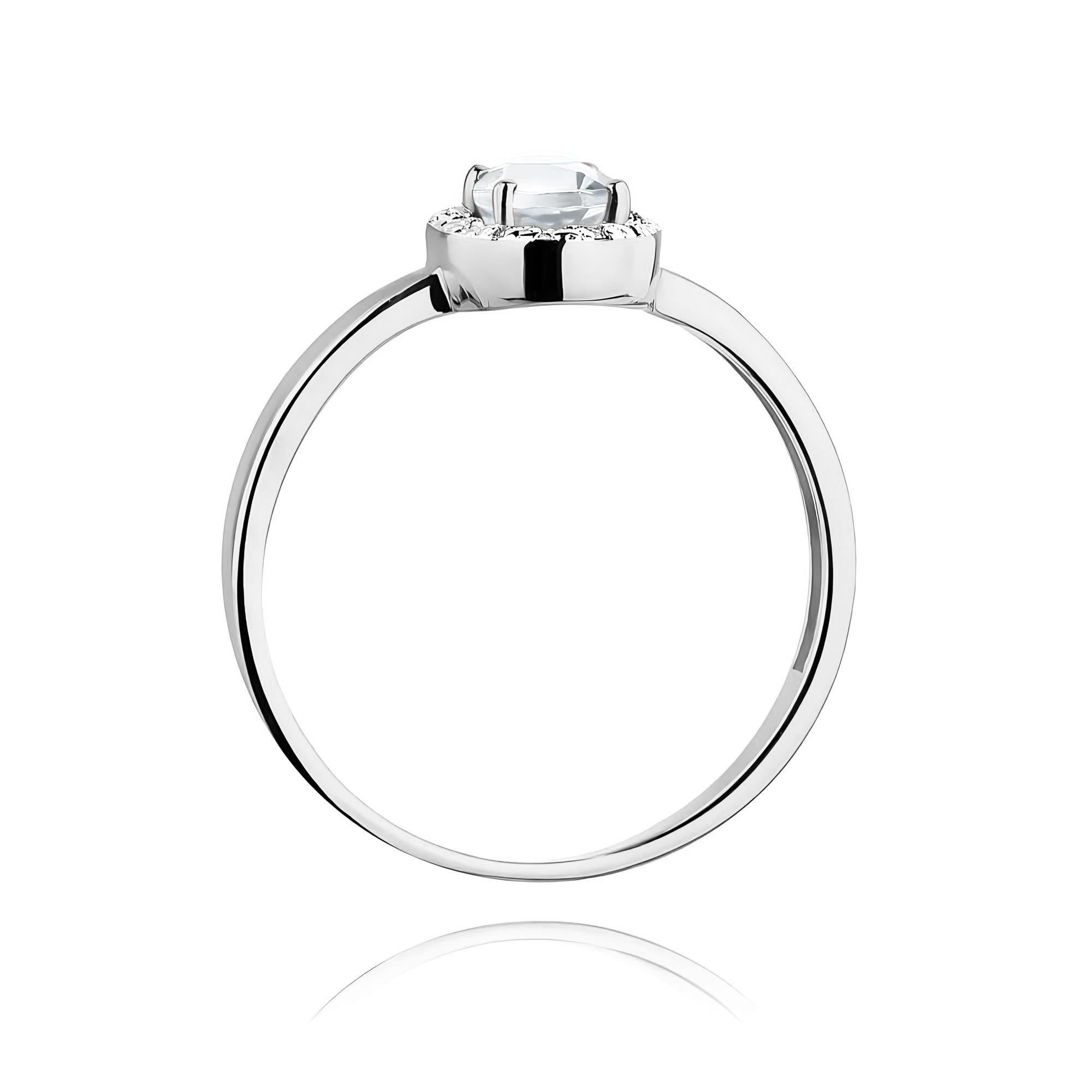 Pierścionek zaręczynowy z białego złota z diamentami laboratoryjnymi 0.48 ct 1