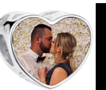 Charms • Zawieszka ze zdjęciem • Serce • Granatowa cyrkonia 2