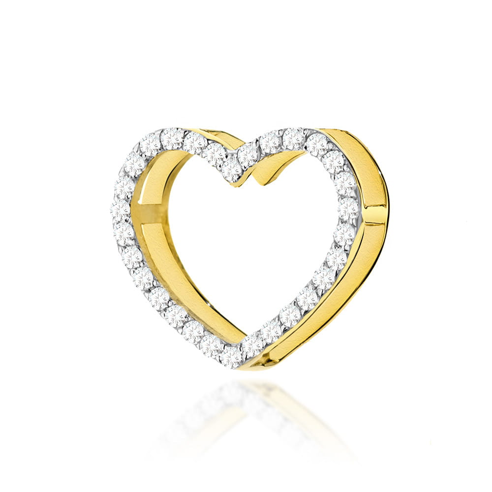Zawieszka z żółtego złota z brylantami 0.15 ct FS027-585-B0.15 2