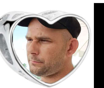 Charms • Zawieszka ze zdjęciem i grawerem • Serce ażurowe 2