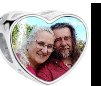 Charms • Zawieszka ze zdjęciem i grawerem • Serce ażurowe 2