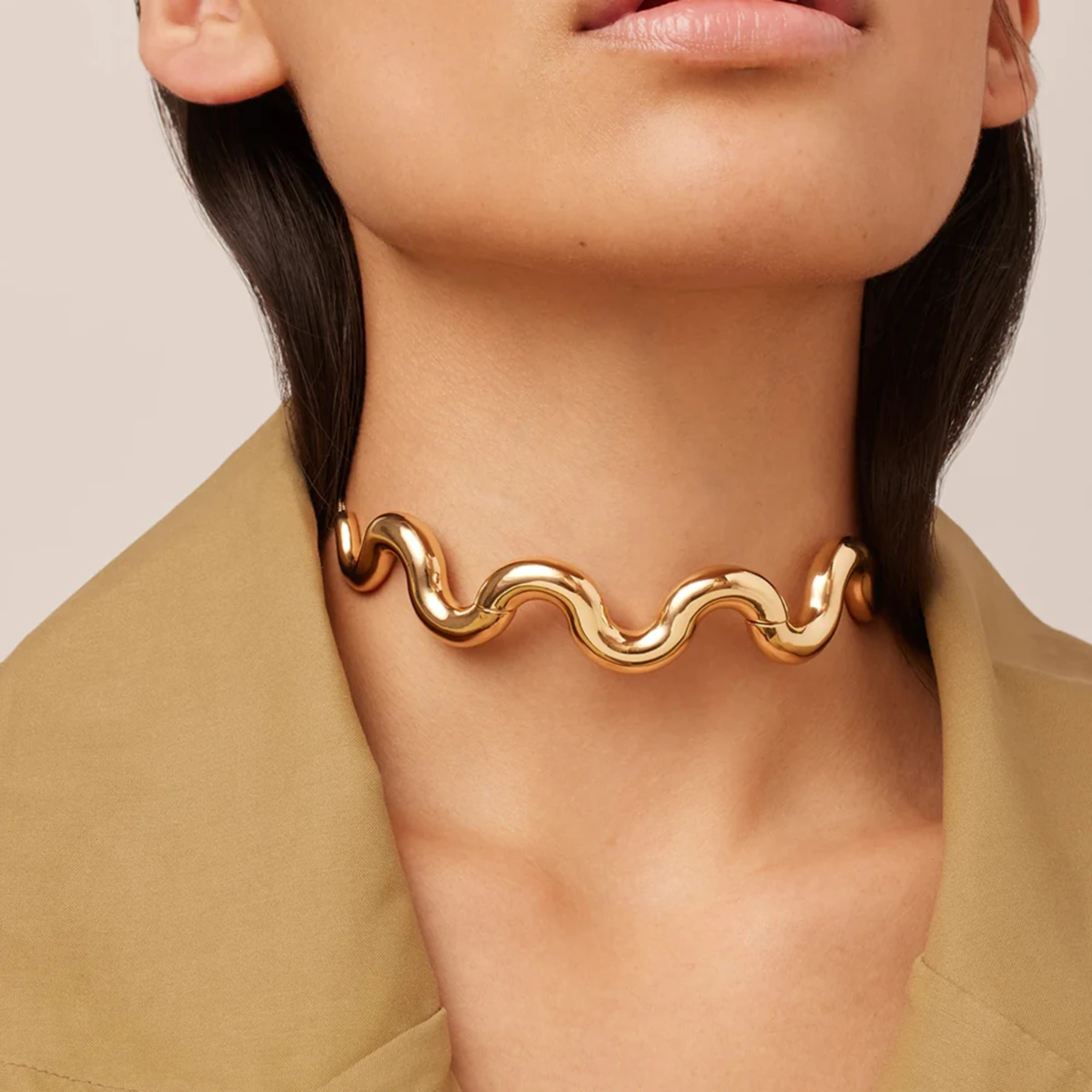 Naszyjnik choker stal szlachetna złoty FUGJDNW2310003 4