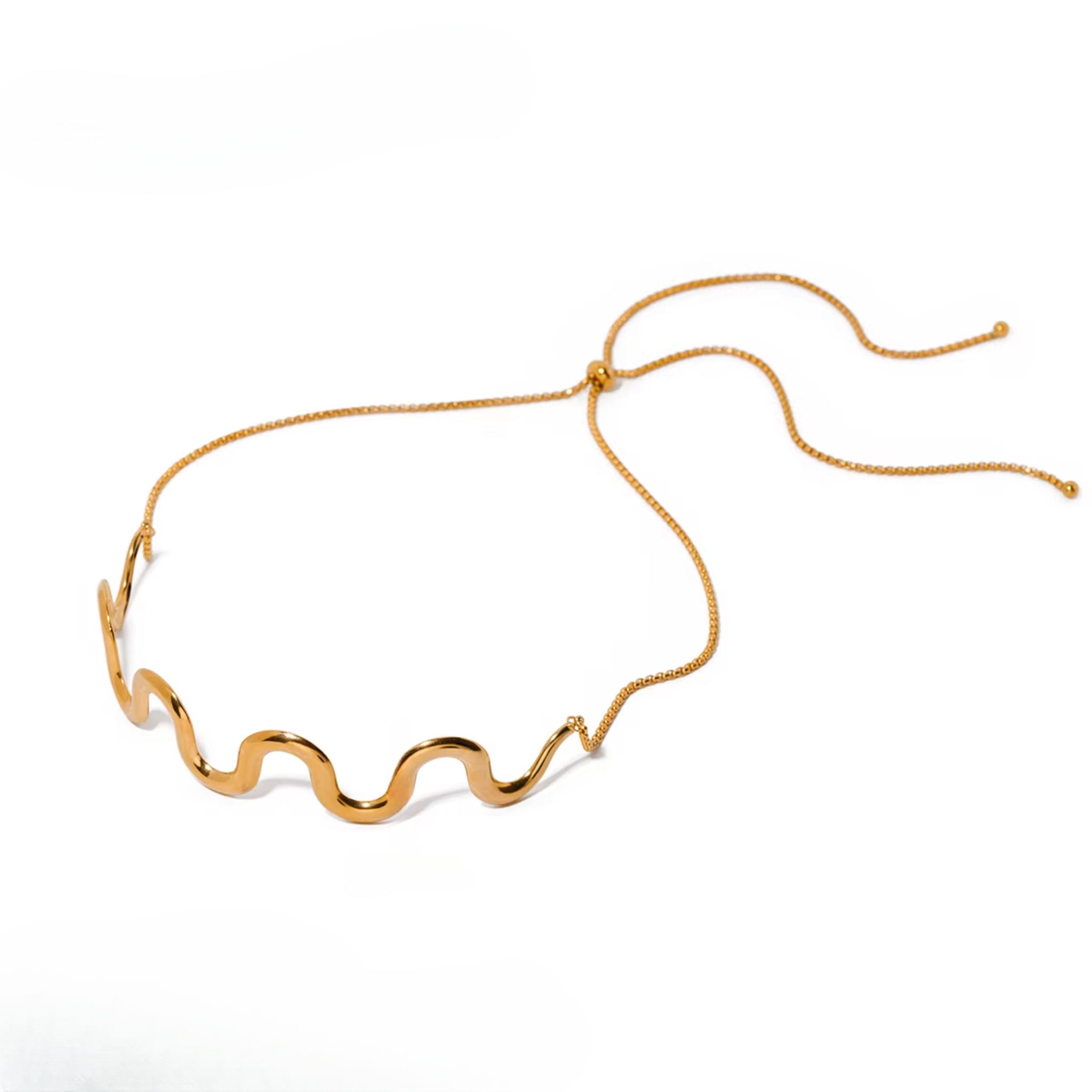 Naszyjnik choker stal szlachetna złoty FUGJDNW2310003 6