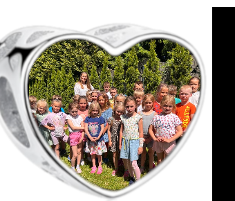 Charms • Zawieszka ze zdjęciem i grawerem • Serce ażurowe 2