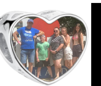 Charms • Zawieszka ze zdjęciem i grawerem • Serce ażurowe 2