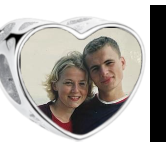 Charms • Zawieszka ze zdjęciem i grawerem • Serce ażurowe 2