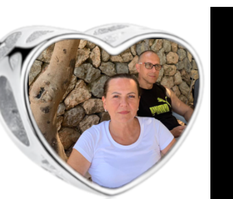 Charms • Zawieszka ze zdjęciem i grawerem • Serce ażurowe 2