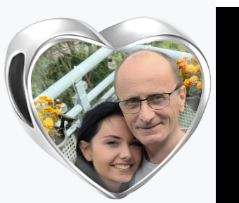 Charms • Zawieszka ze zdjęciem • Serce • Białe cyrkonie 2
