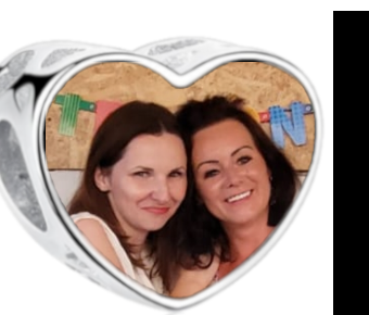Charms • Zawieszka ze zdjęciem i grawerem • Serce ażurowe 2