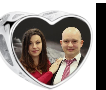 Charms • Zawieszka ze zdjęciem i grawerem • Serce ażurowe 2