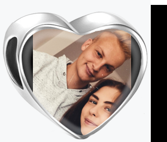 Charms • Zawieszka ze zdjęciem i grawerem • Serce 2