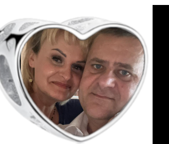 Charms • Zawieszka ze zdjęciem i grawerem • Serce ażurowe 2