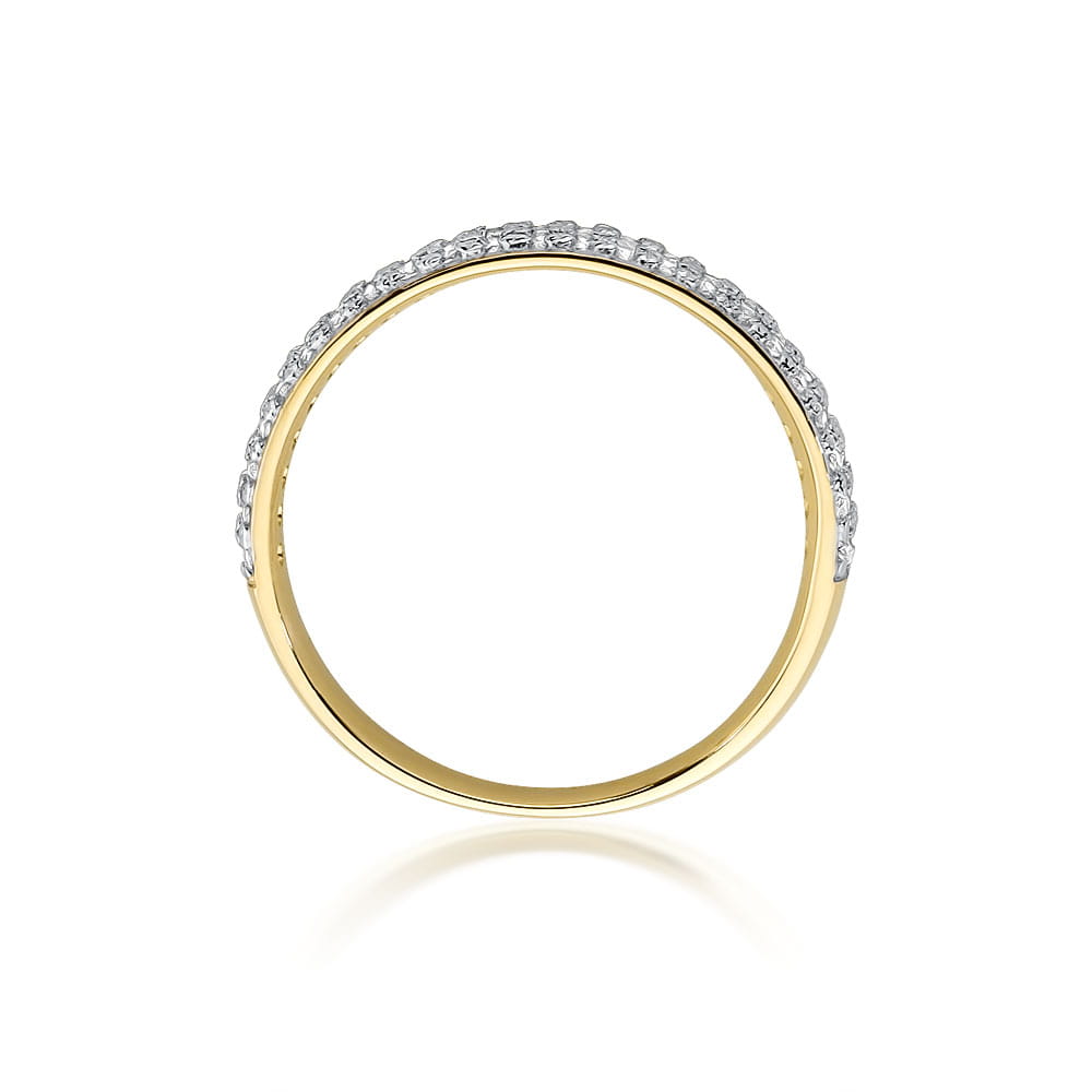 Pierścionek zaręczynowy z żółtego złota z brylantem 0.23 ct 1
