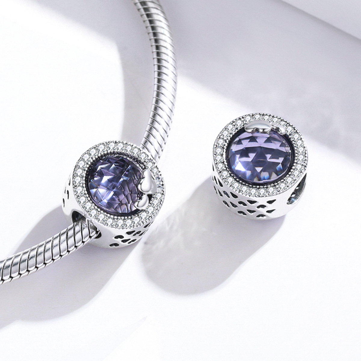 Charms Fioletowe serca FUG0790 1