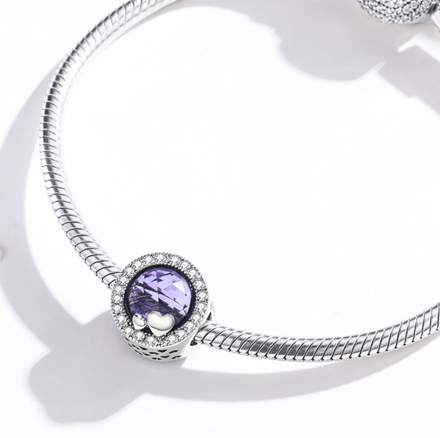 Charms Fioletowe serca FUG0790 2
