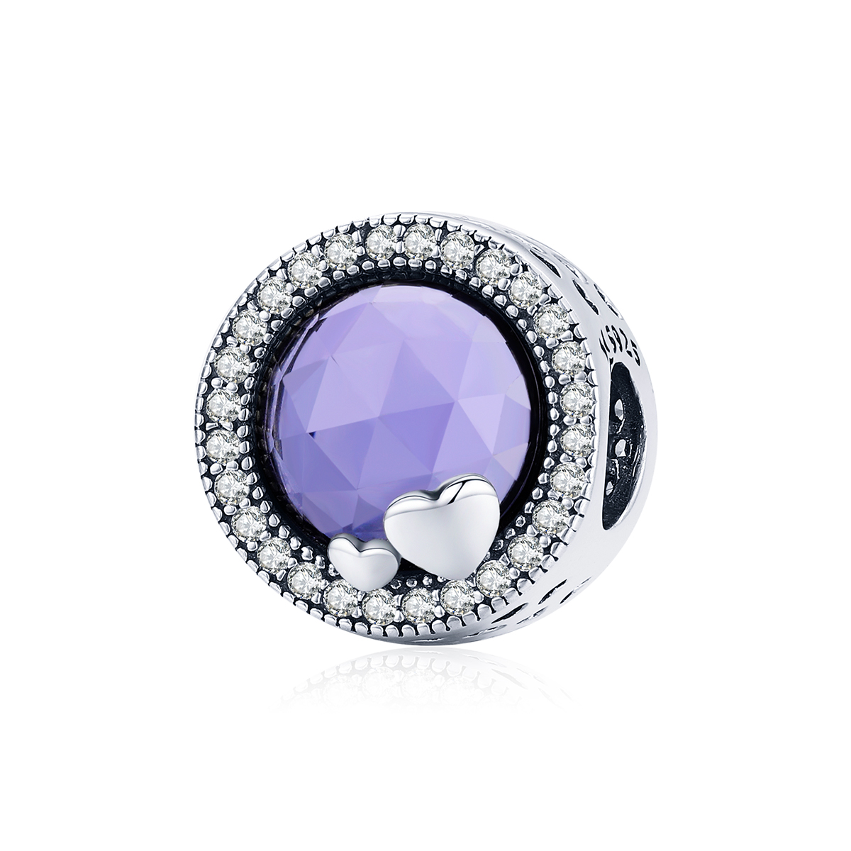 Charms Fioletowe serca FUG0790 3