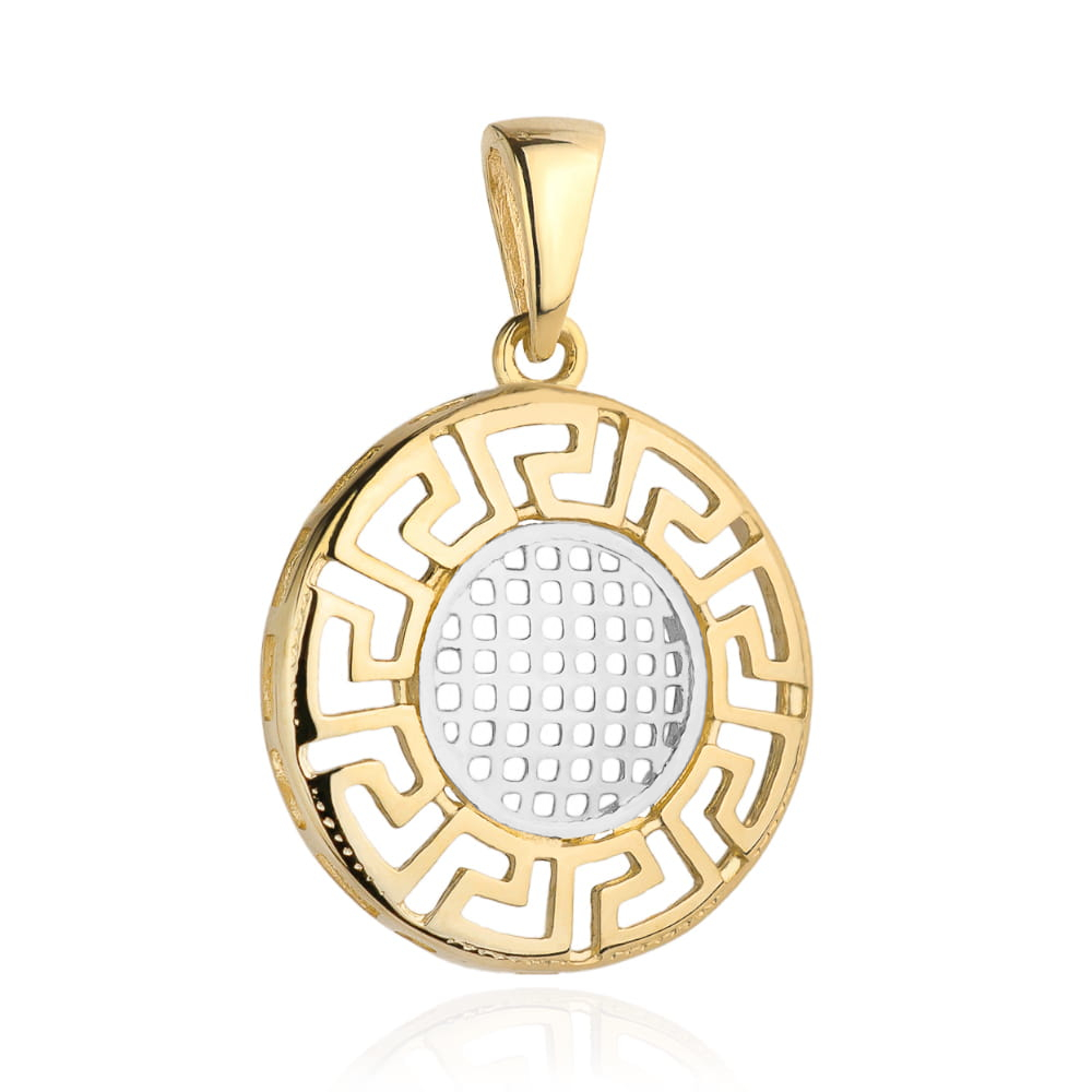Zawieszka złota okrągła grecki wzór FUG6-21-Z00519-2 1
