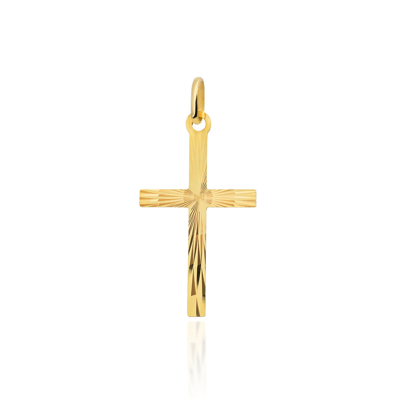 Złoty krzyżyk diamentowany FUG4-15-C0487-2 1