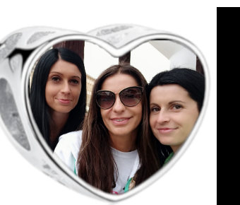 Charms • Zawieszka ze zdjęciem i grawerem • Serce ażurowe 2