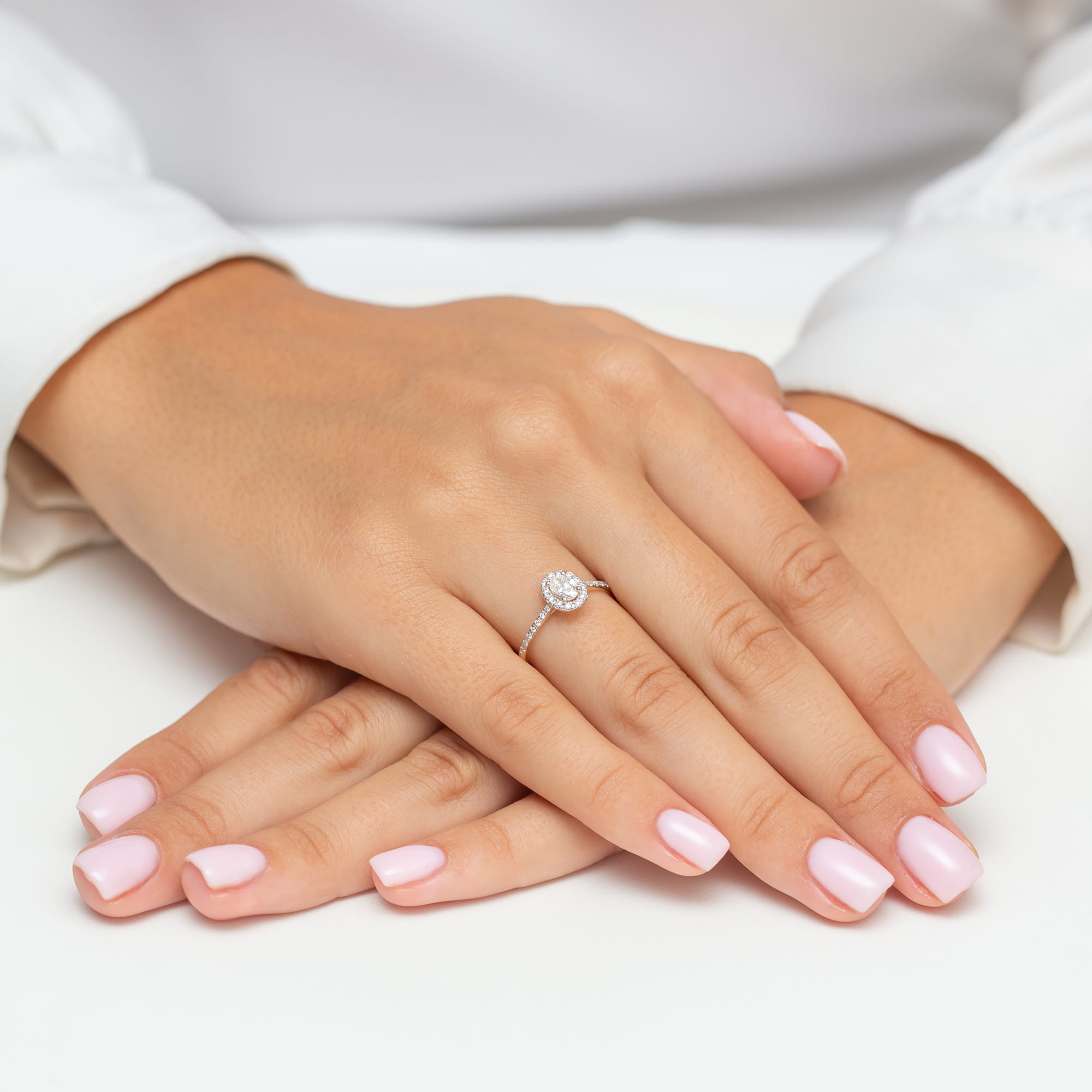 Pierścionek zaręczynowy z żółtego złota z brylantami 0.47ct 3
