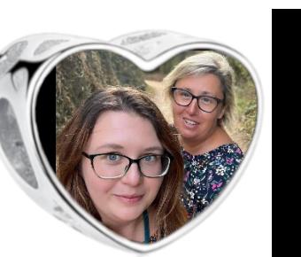 Charms • Zawieszka ze zdjęciem • Serce • Granatowa cyrkonia 1