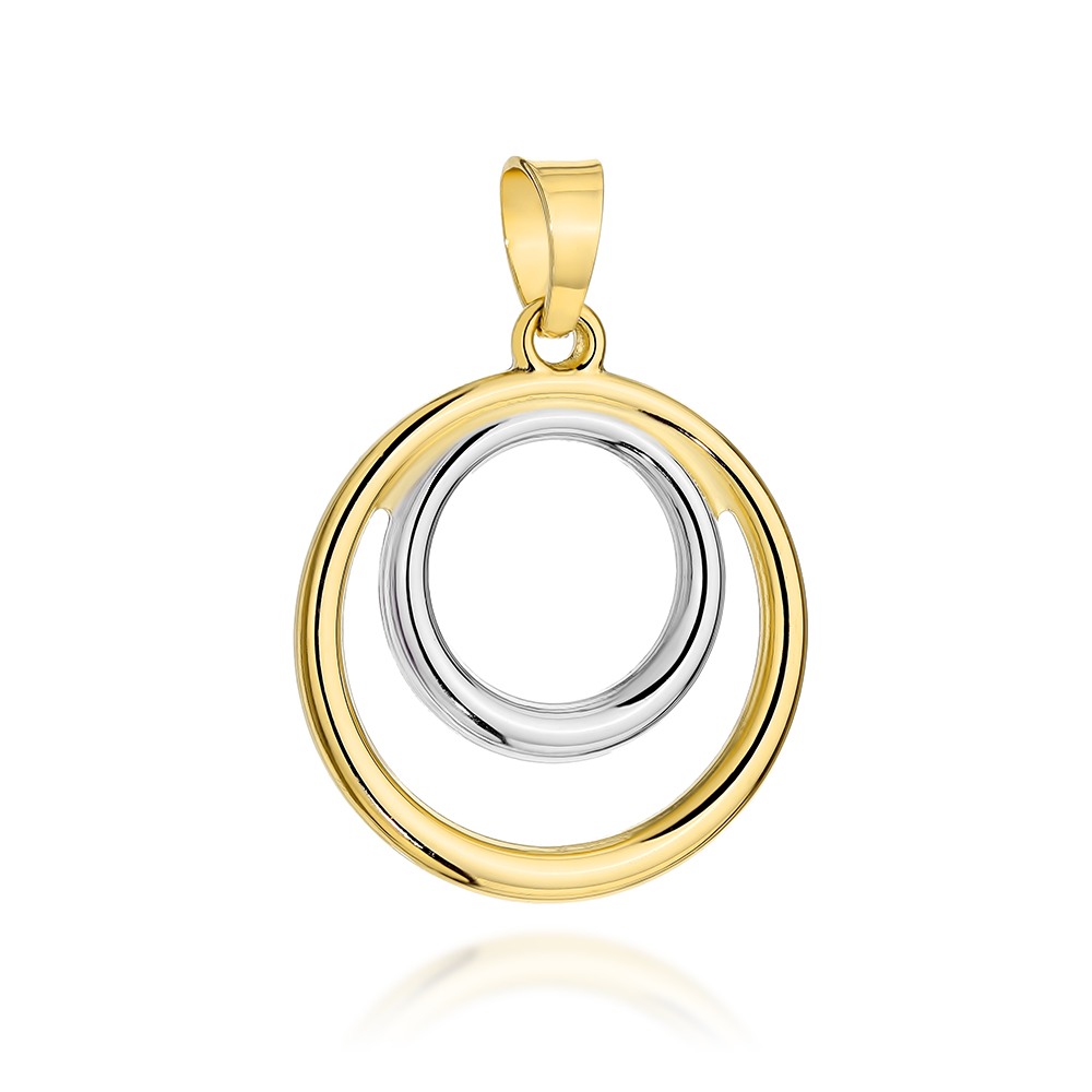 Zawieszka w dwóch kolorach złota ringi FUG6-Z00683-585 1