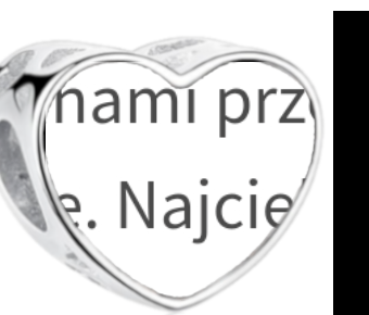 Charms • Zawieszka ze zdjęciem • Serce ażur • Różowe cyrkonie 1