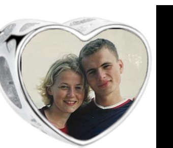 Charms • Zawieszka ze zdjęciem i grawerem • Serce ażurowe 2