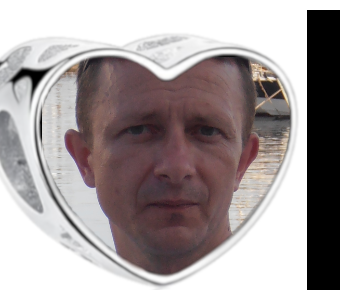 Charms • Zawieszka ze zdjęciem • Serce ażur • Różowe cyrkonie 1