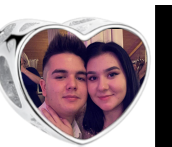 Charms • Zawieszka ze zdjęciem i grawerem • Serce ażurowe 2