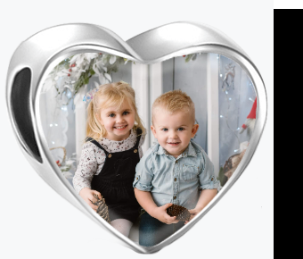 Charms • Zawieszka ze zdjęciem i grawerem • Serce 1