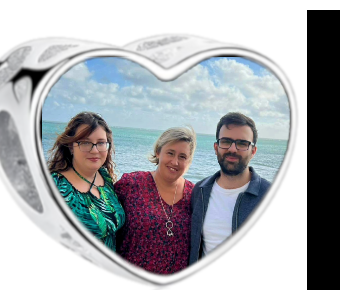 Charms • Zawieszka ze zdjęciem i grawerem • Serce ażurowe 2