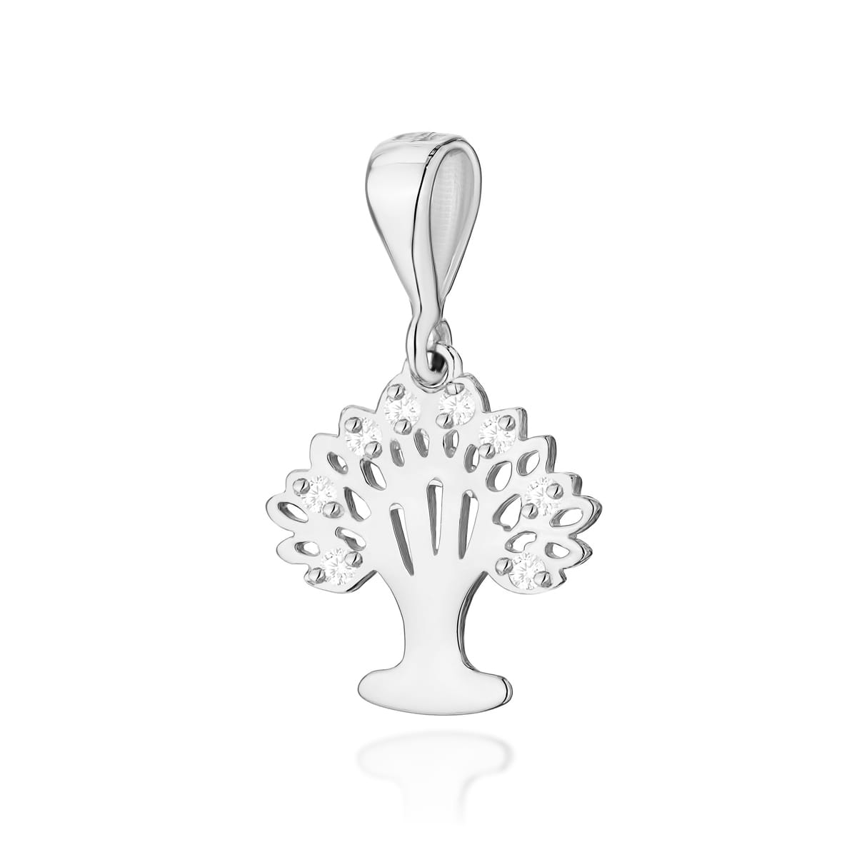 Zawieszka z białego złota drzewko z brylantami 0.07 ct FZ038-B585-B0.07 2