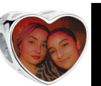 Charms • Zawieszka ze zdjęciem i grawerem • Serce ażurowe 2