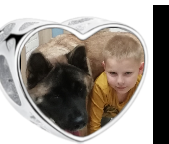 Charms • Zawieszka ze zdjęciem i grawerem • Serce ażurowe 2