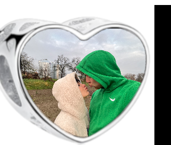 Charms • Zawieszka ze zdjęciem i grawerem • Serce ażurowe 2