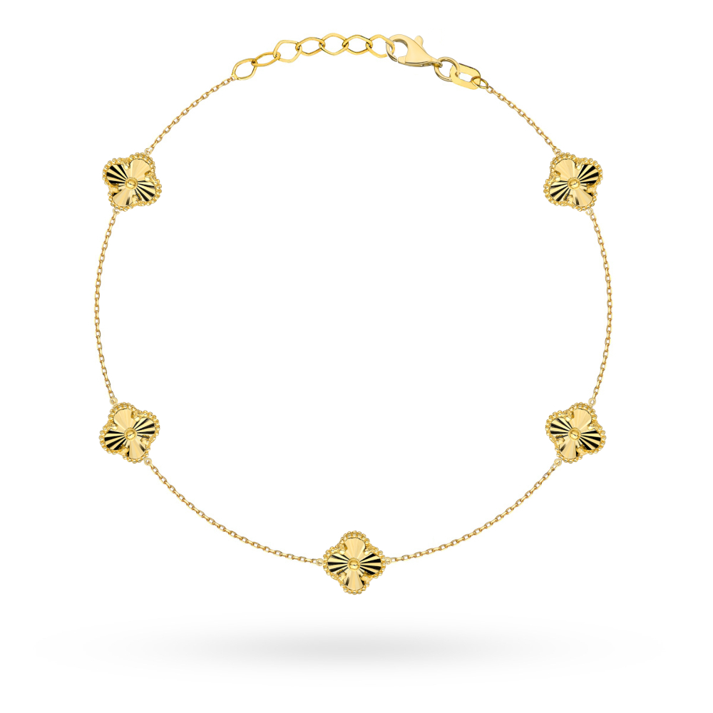 Bransoletka diamentowane koniczyny FUG2-B01065-585 1