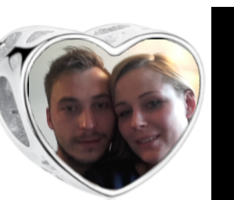 Charms • Zawieszka ze zdjęciem i grawerem • Serce ażurowe 2